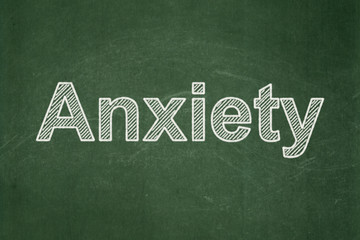 Obraz premium Healthcare concept: Anxiety on chalkboard background