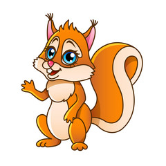 Cartoon squirrel isolated vector illustration