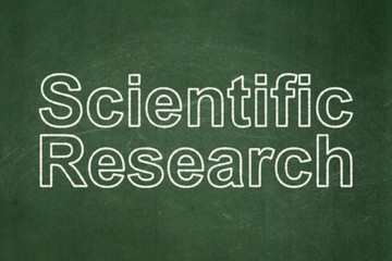 Obraz premium Science concept: Scientific Research on chalkboard background