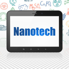 Science concept: Tablet Computer with Nanotech on display