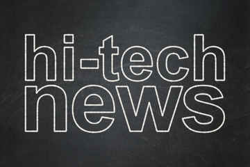Fototapeta premium News concept: Hi-tech News on chalkboard background