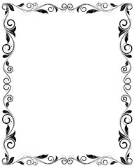Retro Floral Border frame