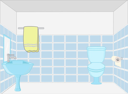 Bathroom Interior Vector Design