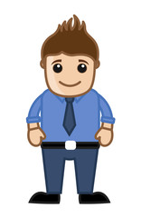 Cool Boy Character with Upper Sleeves