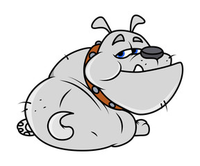 Vector Illustration of Cartoon Bulldog