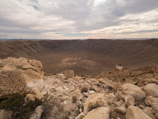 Fototapeta na wymiar アリゾナ　隕石孔　バリンジャークレーター