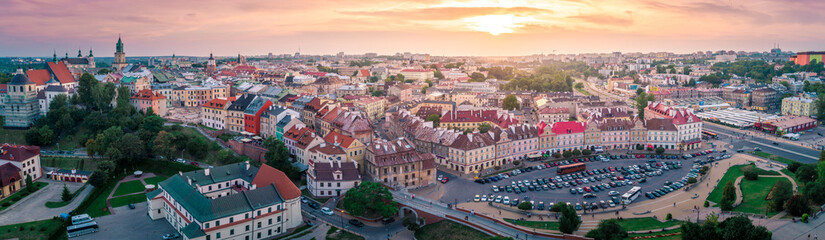 Fototapeta Panorama Starego Miasta w Lublinie obraz
