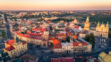 Obrazy na Szkle  Panorama Starego Miasta w Lublinie