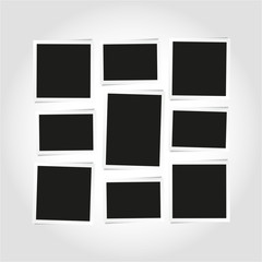 Empty photo frames layout