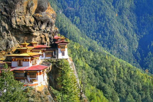 Taktshang Goemba or Tiger's nest monastery, Paro, Bhutan.