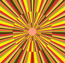 Abstract Sunburst Background illusion 