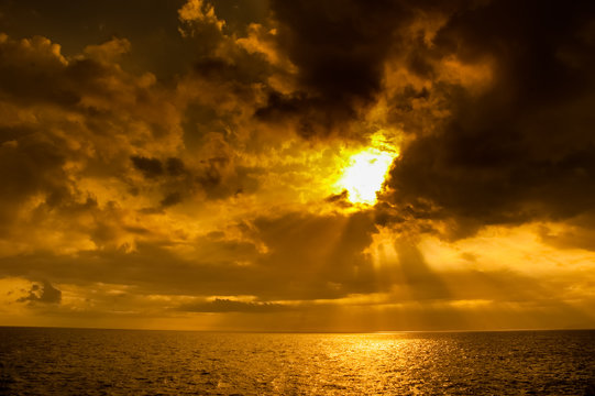Sun breaks through the clouds in Santiago de Cuba and,lights up your hope.