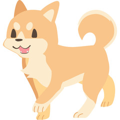 歩く犬（柴犬）