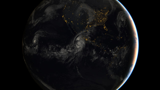 Satellite view of hurricane Patricia. Elements of this image furnished by NASA. - Powered by Adobe