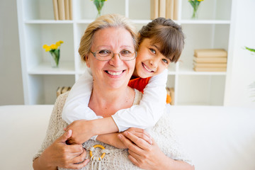 Grandmother and grandaughter