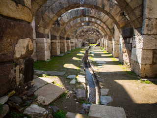 Agora archeological site ruins in Izmir, Turkey