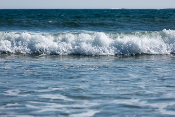 Sunny day and ocean waves in Lockport Nova Scotia.