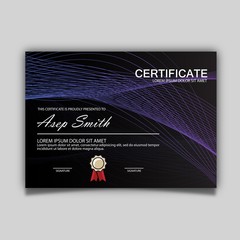 Purple Wave Certificate design