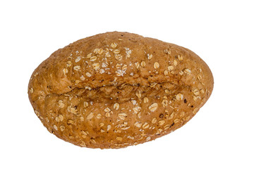 freshly baked bread isolated on white background