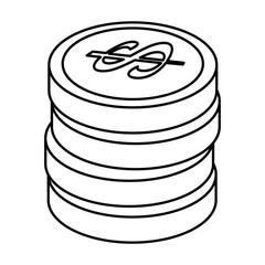 coins money isolated icon