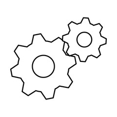 gears machine isolated icon