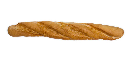 freshly baked bread isolated on white background