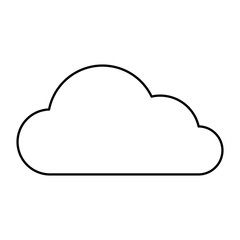 cloud silhouette isolated icon