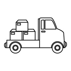 delivery truck with boxes