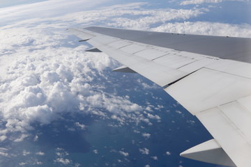 Fototapeta na wymiar 飛行機からの雲海