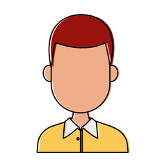 Young man cartoon icon vector illustration graphic design