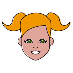 Young woman cartoon icon vector illustration graphic design