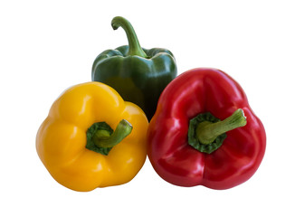 Sweet pepper isolated on white background. ( with clipping path)