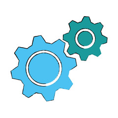 gears machine isolated icon