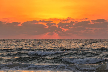 Sunset on the Mediterranean Sea. © rmoshe