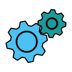 gears machine isolated icon