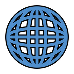 planet sphere isolated icon