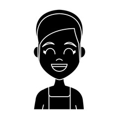 Young woman cartoon icon vector illustration graphic design