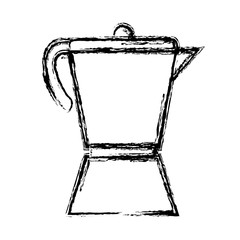 italian coffee maker icon over white background vector illustration