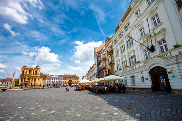 Fototapeta na wymiar Union square, Timisoara, Romania
