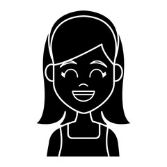 Young woman cartoon icon vector illustration graphic design