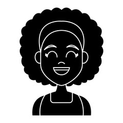 Young woman cartoon icon vector illustration graphic design