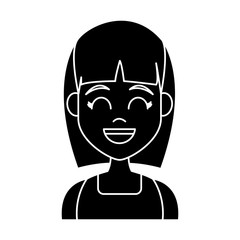 Young woman cartoon icon vector illustration graphic design