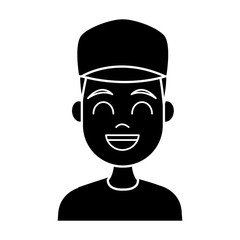 Young man cartoon icon vector illustration graphic design