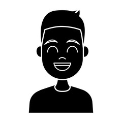 Young man cartoon icon vector illustration graphic design