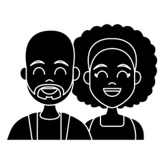 Young couple cartoon icon vector illustration graphic design
