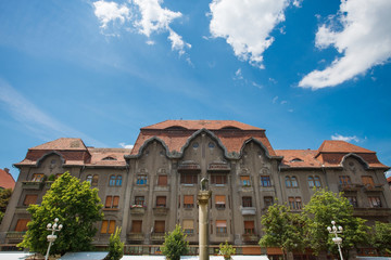 Piata Victoriel pedestrian mall. Timisoara, Romania.