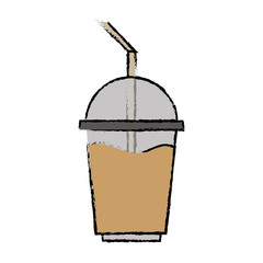 Fototapeta premium coffee pot and cup icon over white background vector illustration