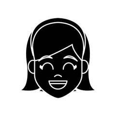 Young woman cartoon icon vector illustration graphic design