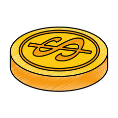coin money isolated icon