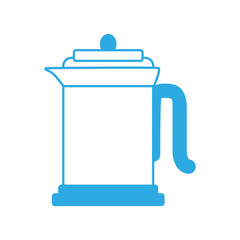 french press icon over white background vector illustration